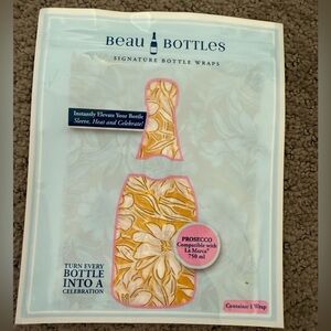 Beau Bottles Prosecco Bottle Wrap in Yellow Floral